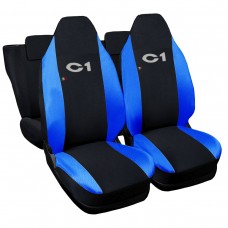 Coprisedili Citroen C1 bicolore blu